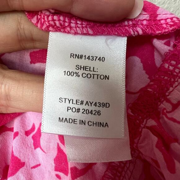 Hyacinth House Pink Textured Floral Thea Mini Dress Size XS - Picture 6 of 7